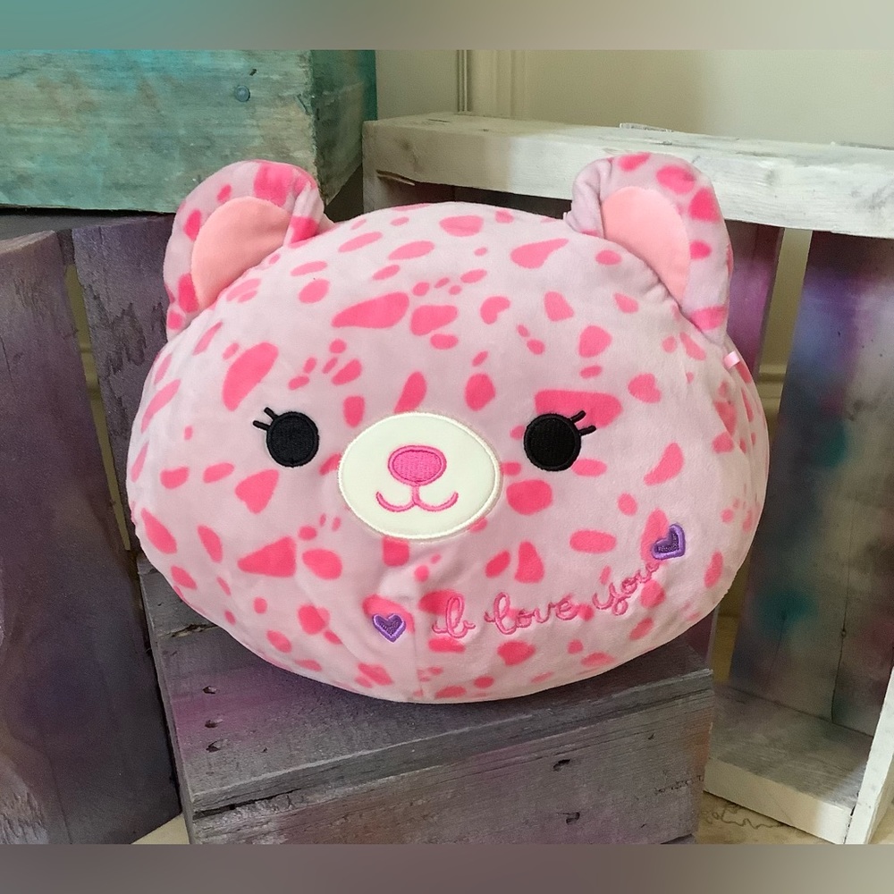 🩷🖤SQUISHMALLOWS🖤🩷Lori the Leopard, 13” Stackable, “I love you” NWOT